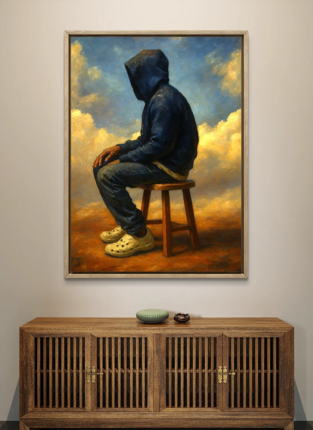 Art in a Light Foyer